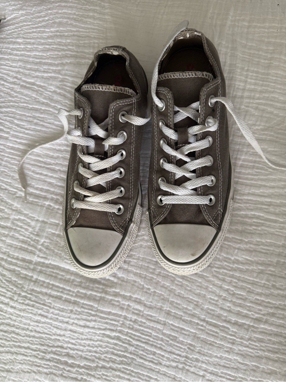 Converse Low-Top Canvas Sneakers - Gray with White Accents